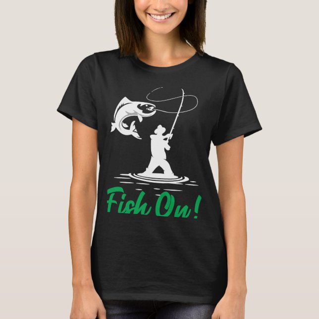 Camiseta Father's Day Fishing Fisherman Fish On Rod  1 (Anverso)