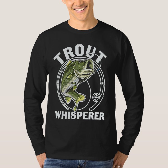 Camiseta Father's Day Fishing Fisherman Trout Whisperer (Anverso)