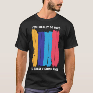 Camiseta Father's Day Fishing Rods Fisherman Angler