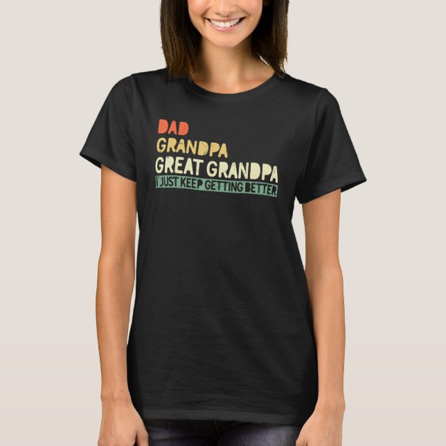 Camiseta Fathers day from Grandson toddler Dad Grandpa Grea (Anverso)