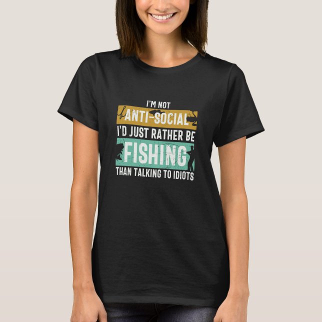 Camiseta Father's Day I'd Rather Be Fishing Fisherman (Anverso)