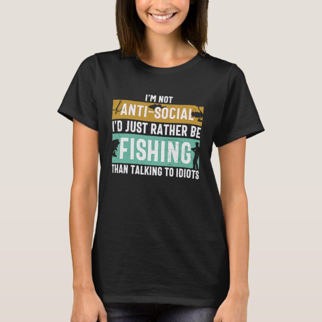 Camiseta Father's Day I'd Rather Be Fishing Fisherman (Anverso)