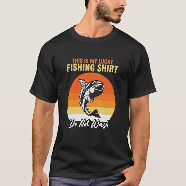Camiseta Father's Day Lucky Fishing Fisherman Rod  1 (Anverso)