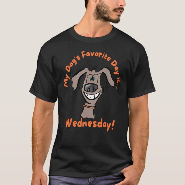 Camiseta Father's Day My Dogs Favorite Day is Wednesday HUM (Anverso)