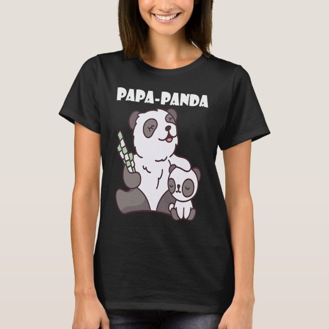 Camiseta Father's Day  Papa Panda  1 (Anverso)