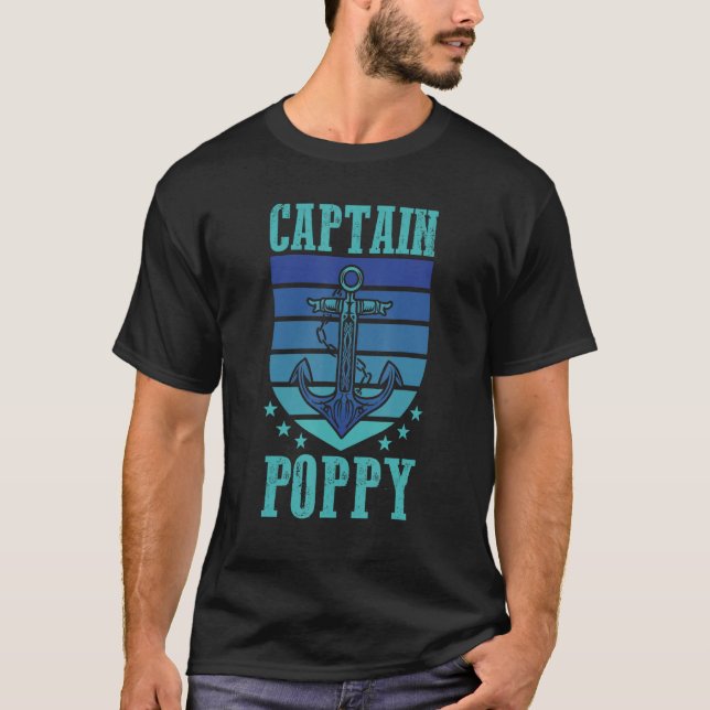 Camiseta Father's Day  Seafarer Daddy  Boater Papa  Captain (Anverso)