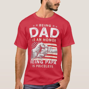 Camiseta Fathers Day shirt For Dad An Honor Being Papa Is P