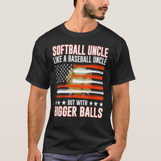 Camiseta Father's Day  Softball Uncle Like A Baseball Uncle (Anverso)