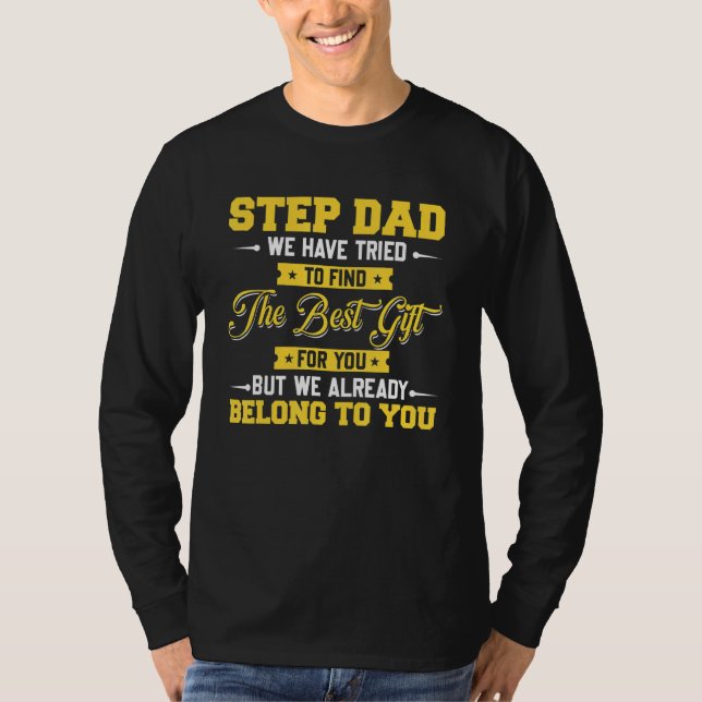 Camiseta Fathers Day Stepdad from Stepdaughter Stepson (Anverso)