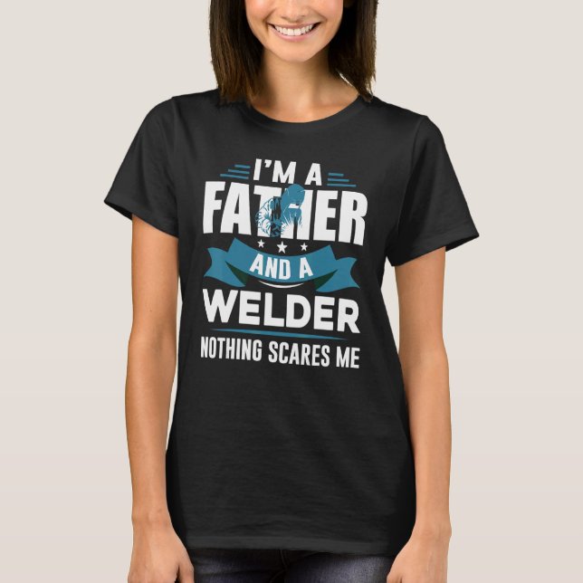 Camiseta Father's Day  USA Patriotic Welder Father (Anverso)