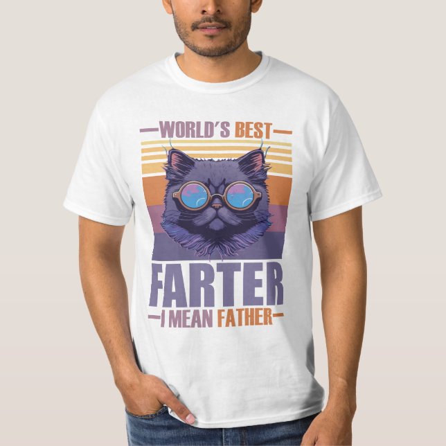 Camiseta Fathers Day World's best farter i mean father  (Anverso)