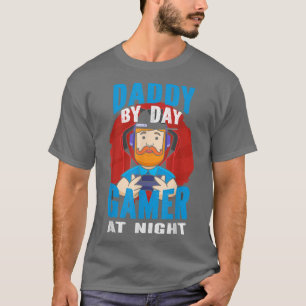 Camiseta Fathers DayGamer GamingDaddy By Day Gamer By Night