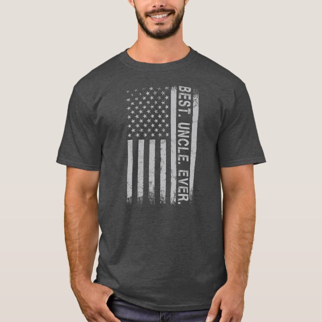 Camiseta Father's Say Best Uncle Ever With US American (Anverso)