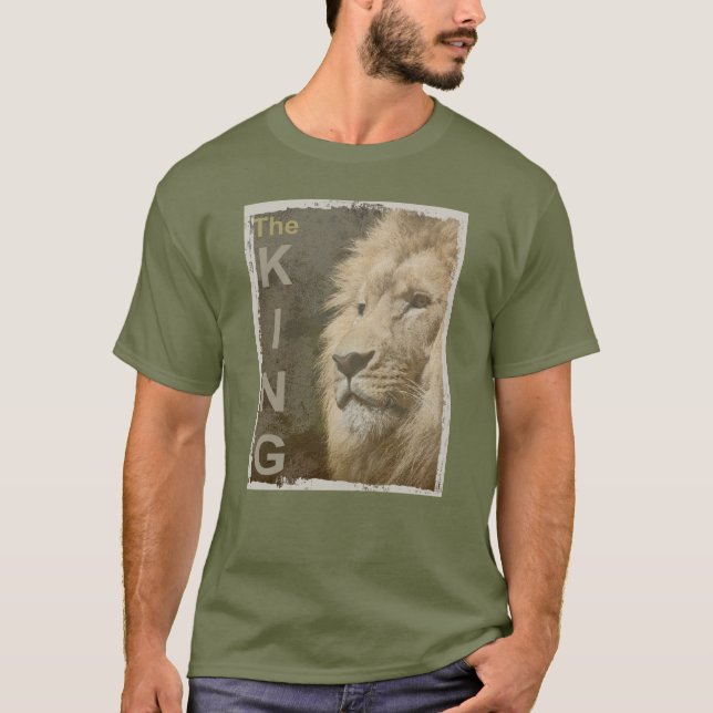 Camiseta Fatiga Verde Moderno Elegante Pop Art Cabeza de Le (Anverso)