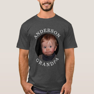 Camiseta Fatua infantil moderna cara - Abuelo foto infantil