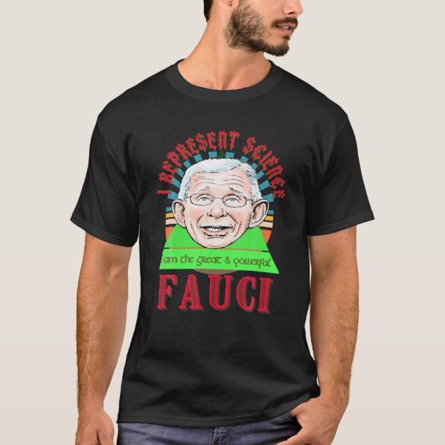 Camiseta Fauci Representar el Asistente de Ciencia Máscara  (Anverso)