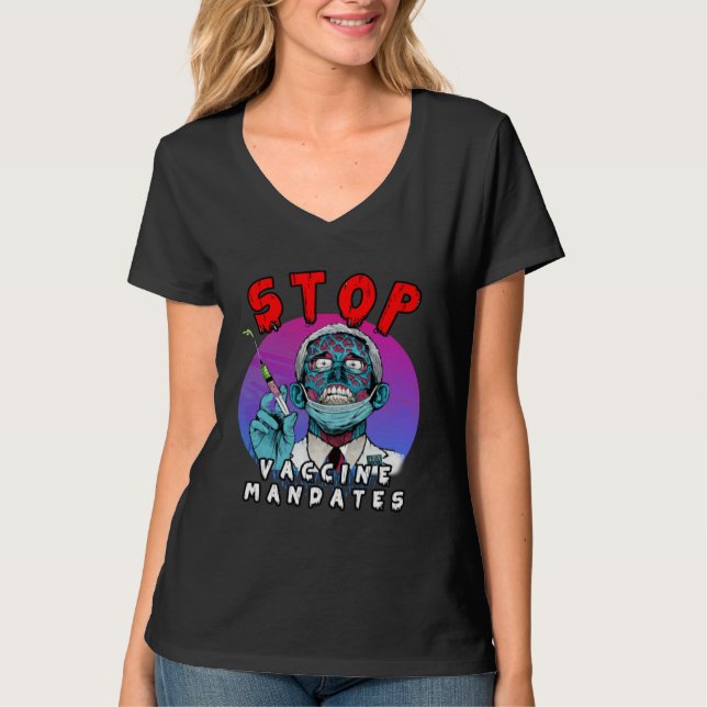 Camiseta Fauci Stop Vaccine Mandate Arrest Fauci My Body Va (Anverso)