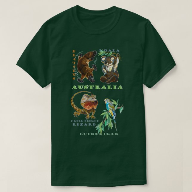 Camiseta Fauna de Australia (Diseño del anverso)