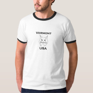 Camiseta Fauna de Vermont los E.E.U.U. - cara del lince