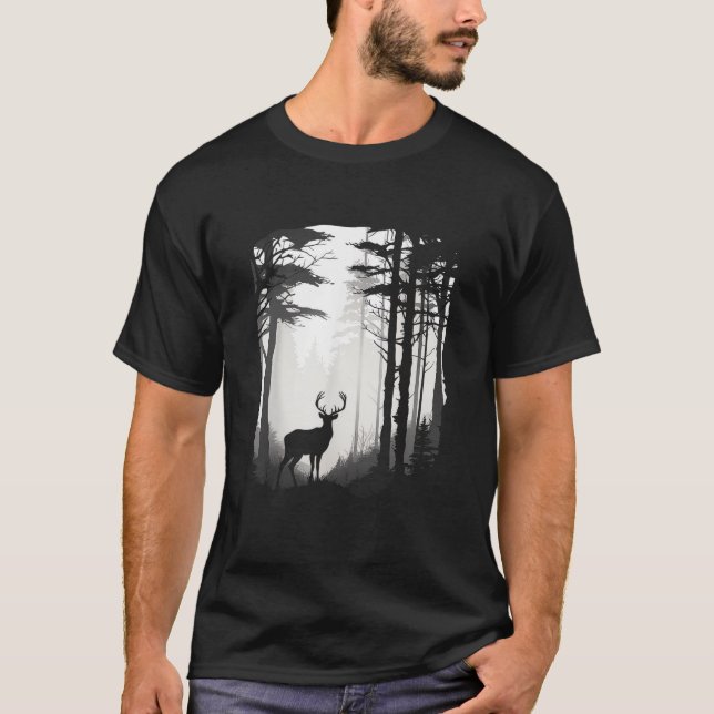 Camiseta Fauna del bosque de ciervos (Anverso)