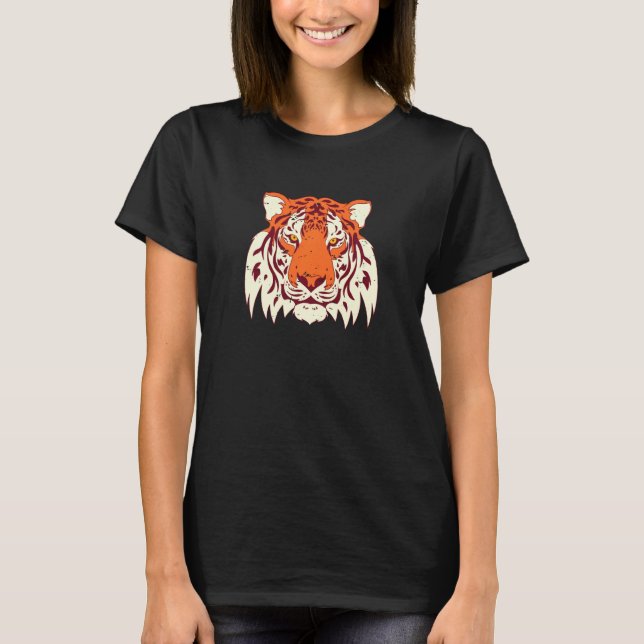 Camiseta Fauna silvestre Asia Cabeza de animal Tigre gato s (Anverso)