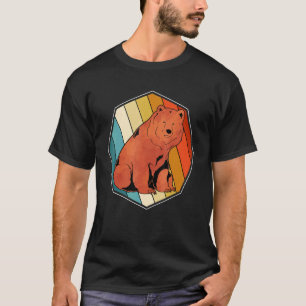 Camiseta Fauna silvestre Oso retro de oso marrón 1