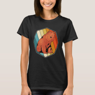 Camiseta Fauna silvestre Oso retro de oso marrón 1