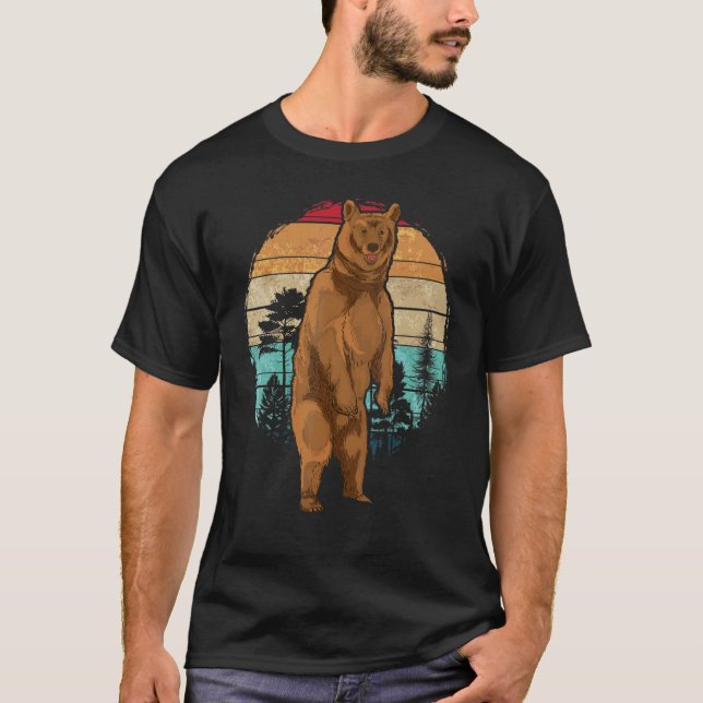 Camiseta Fauna silvestre Vida silvestre Marrón osos Natural (Anverso)