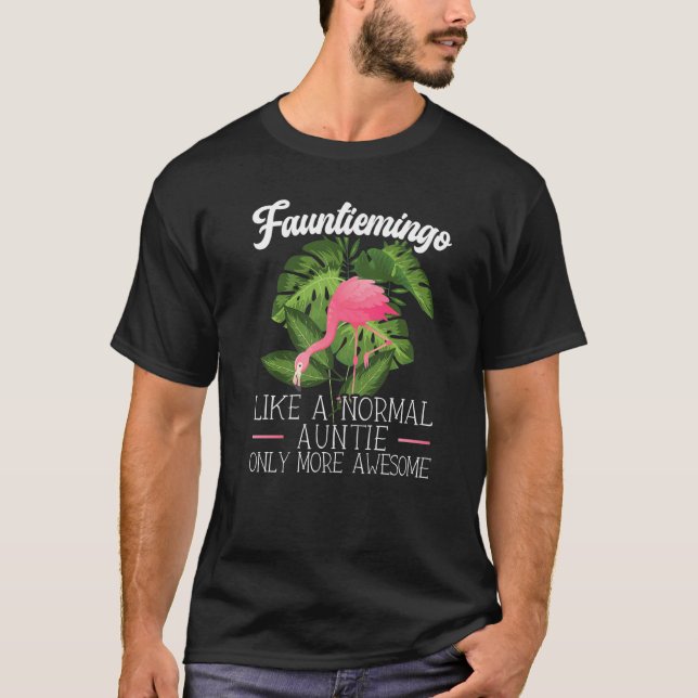Camiseta Fauntiemingo Flamingo Whisperer Mejor Tía Eva (Anverso)