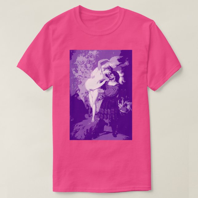 Camiseta Faust and Lilith digital art blue (Diseño del anverso)