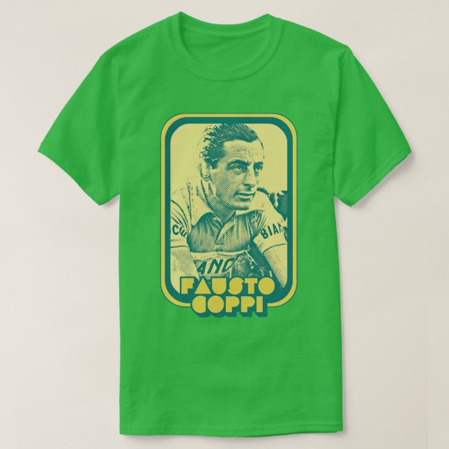Camiseta Fausto Coppi Retro Ciclismo Diseño de Arte de Vent (Diseño del anverso)