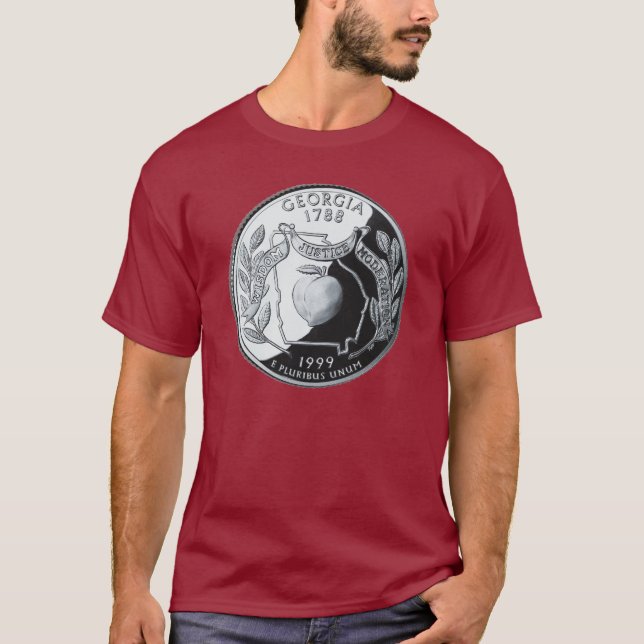 Camiseta Faux Georgia State Quarter (Anverso)