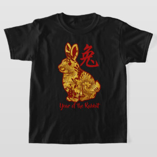 Camiseta Faux Gold Year Of The Rabbit T-Shirt