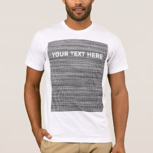 Camiseta Faux Gray Fabric Art Design T-Shirt Personalizado 