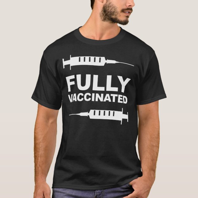 Camiseta Favorable ayuda completamente vacunada de la (Anverso)