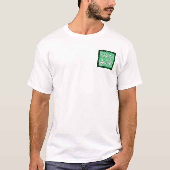 Camiseta Favorable logotipo del verde de la vida (Anverso)
