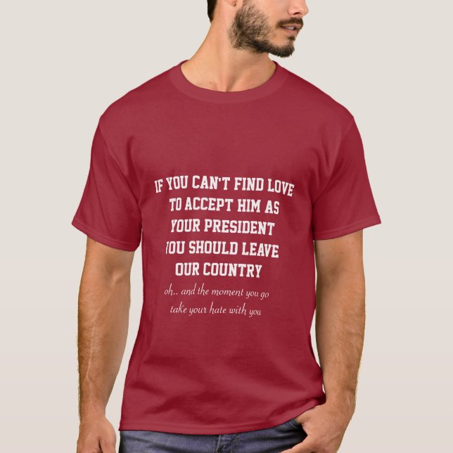 Camiseta Favorable republicano POTUS Donald Trump del amor (Anverso)