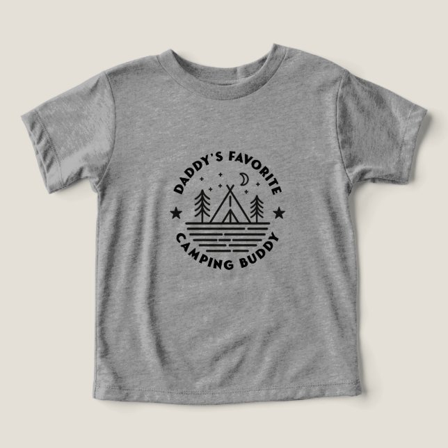 Camiseta favorita del bebé de papá Camping Buddy (Diseño delantero )