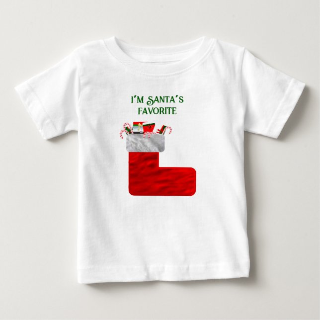 Camiseta favorita del niño pequeño de Santa (Anverso)