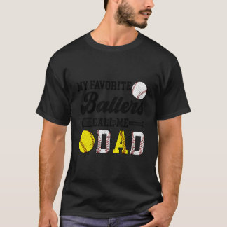 Camiseta Favorite Ballers Call Me Dad Softball Baseball Dad