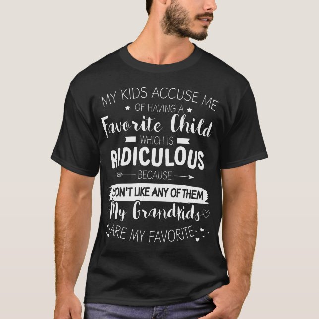 Camiseta Favorite Child Grandkids For Grandma Grandmother M (Anverso)