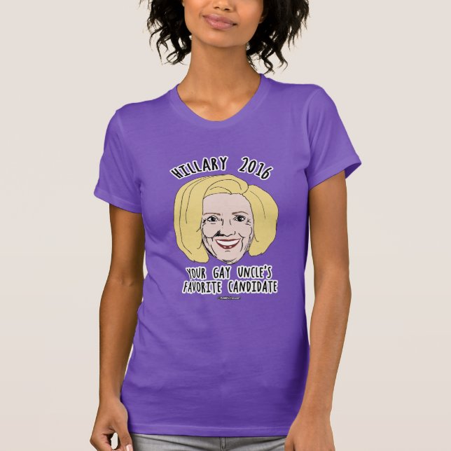 Camiseta Favorite gay Candidate de su tío: Hillary (Anverso)