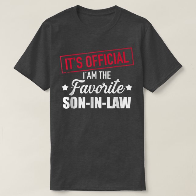 Camiseta Favorite Son In Law From Mother In Law Or Father I (Diseño del anverso)