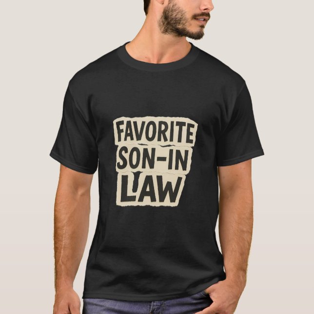 Camiseta Favorite Son In Law Funny Ransom Note Paper Cutout (Anverso)