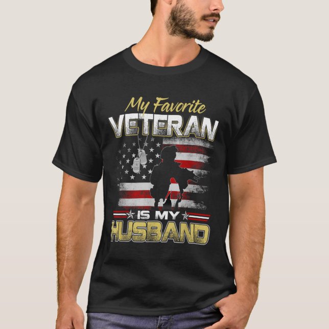 Camiseta Favorite veteran is husband boyfriend veterans day (Anverso)