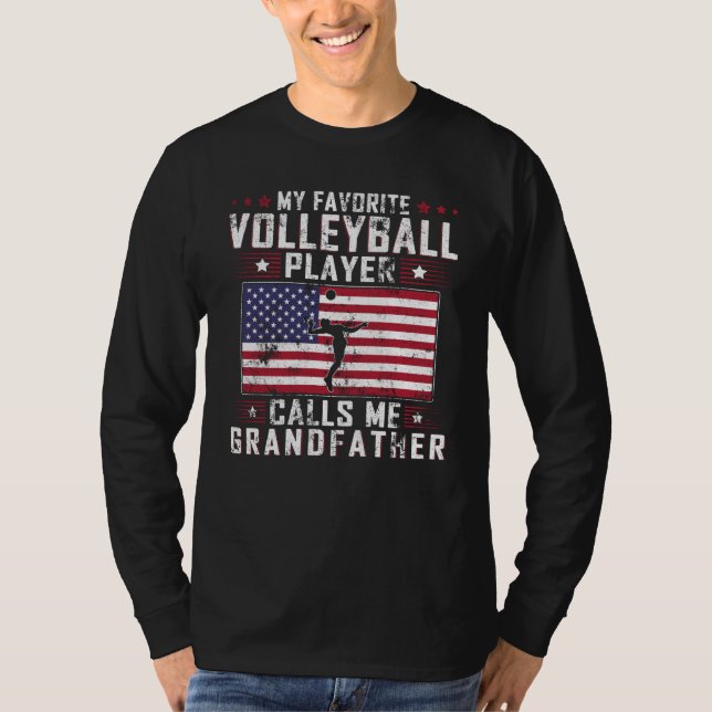 Camiseta Favorite Volleyball Player Calls Me Grandfather Fa (Anverso)