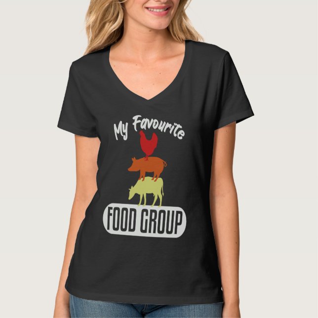 Camiseta Favourite Food Group Meat Beef Butchers (Anverso)