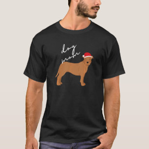 Camiseta Fawn American Pit Bull Terrier Perro Mamá Navidade