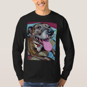 Camiseta Fawn Brindle Pitbull Mix Rescue Dog