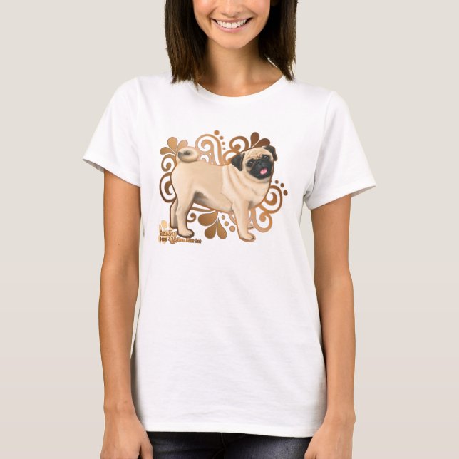 Camiseta Fawn Pug (Anverso)